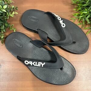 Oakley Men's B1B Flip Flop Black Sandals Size 8